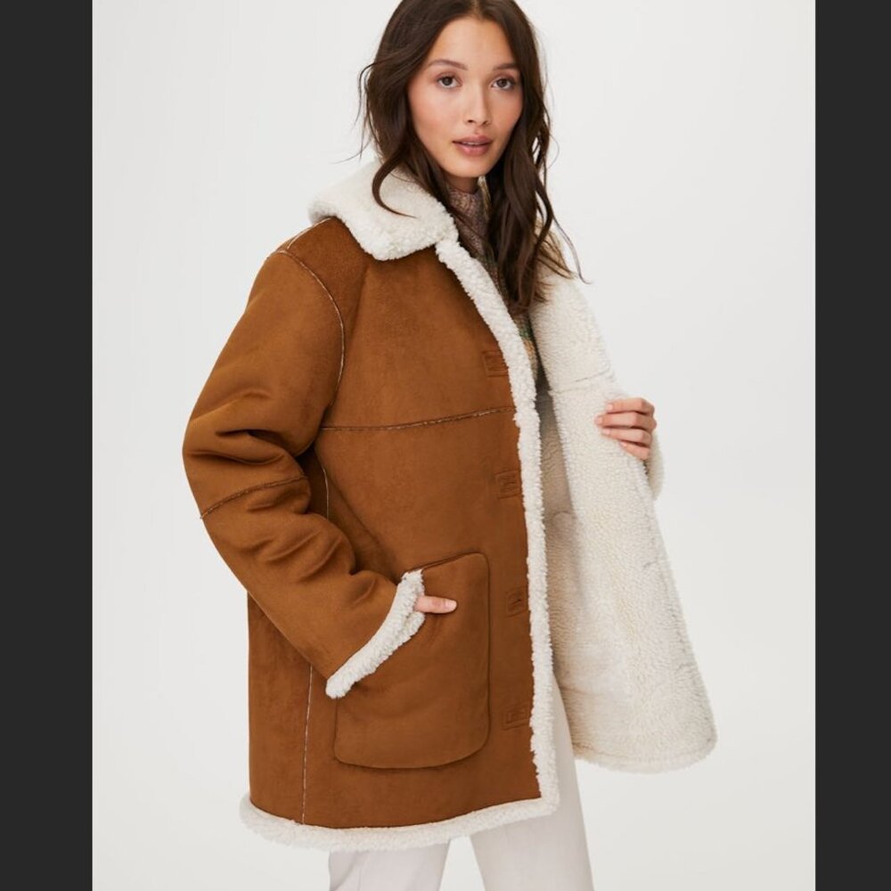 Aritzia Wilfred Free Catrina Sherpa Jacket sz S